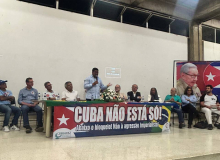 "Precisamos lutar por Cuba para lutar por nós mesmos”: CUT participa de ato na UFBA