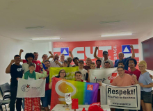 CUT Bahia recebe delegação alemã para debater organização sindical