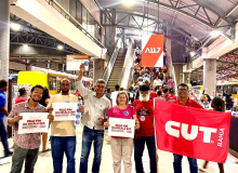 CUT Bahia intensifica mobilização pelo fim da escala 6x1 com panfletagem em Salvador
